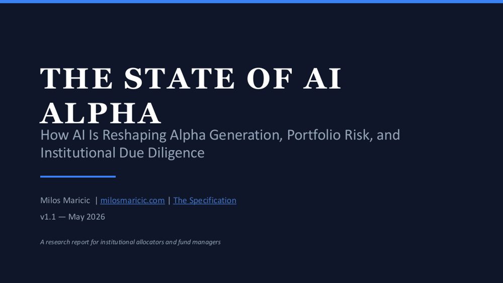 The State of AI Alpha, report cover